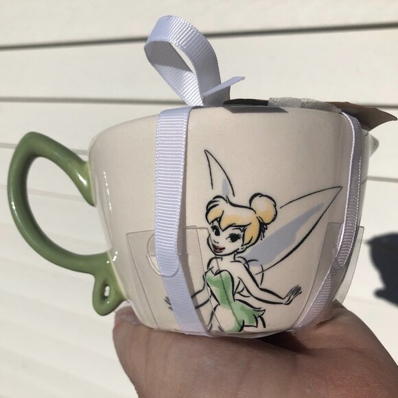 Rae Dunn Set of 4 Green & White Disney Tinker Bell Tinkerbell Measuring Cups - Picture 1 of 6